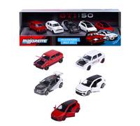Majorette - Golf GTI - 5 Pièces Giftpack - Echelle 1/64ème - Véhicules en Métal - Roues Libres - Phares Translucides, Portes Ouvrantes, Suspensions - A Partir de 3 Ans