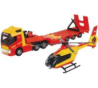 Majorette - Grand Series - Camion Volvo + Hélicoptère de Police - 35cm (Echelle 1/43ème) - Sons et Lumières - Dès 3 Ans - 213716000002