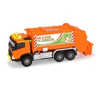 Majorette Grand Series City FMX 213743000 Camion Poubelle moulé sous Pression, Taille Unique, Orange