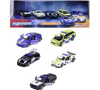Majorette Lamborghini, Volvo, Aston Martin Rescue World 5 Pieces Gift Pack modèle fini Modèle réduit de véhicule d'intervention
