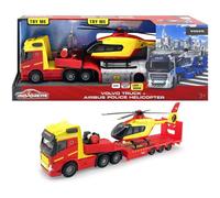 Majorette MAJO GS CAMION + HELICO POLICE 35CM