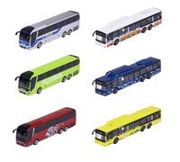 Majorette Man City Bus (1 Voiture Miniature) - Bus Jouet en métal avec Roue Libre, Choix aléatoire de 6 modèles de véhicules pour collectionneurs et Enfants à partir de 3 Ans, env. 13 cm chacun