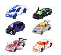 Majorette - Modèle de Voiture de l'édition limitée 10 à 6 Compartiments (Renault, Porsche, Ford, Nissan, Lamborghini), 1 Voiture en métal avec Roue Libre, 7,5 cm, pour Les Enfants à partir de 3 Ans