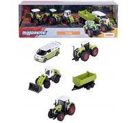 Majorette Modèle réduit d'engin agricole Claas Farm Volkswagen (VW) – modèle fini – Pack 5 pièces
