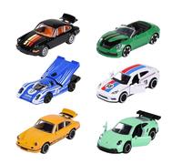 Majorette Porsche Premium Cars Collection Ride Cool Metal Échelle 1:64 7,5 cm - Voitures avec pièces Mobiles et Licence Officielle Porsche - Vous recevez 1 Voiture aléatoire de 6 modèles (8502100002)