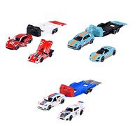 Majorette - Porsche Race Trailer Set (3 Véhicules) - 2 Voitures Jouets & 1 Remorque (3 Variantes, Aléatoire), Jouet pour Enfants à partir de 3 Ans