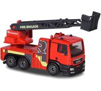 Majorette SOS Man TGS Rosenbauer Camion de Pompier, Jouet Voiture, Roue Libre, pièces à Ouvrir et/ou Mobiles, 7,5 cm, Rouge, pour Enfants à partir de 3 Ans