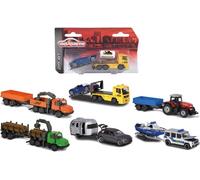 Majorette Trailer Assortment, Véhicule Die-Cast, Boîte De Collection, Pneus En Caoutchouc, Roue Libre, 212053154, Multicolore - 6 Modèles Différents, Livraison : 1 Pièce, Sélection Aléatoire,