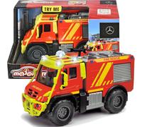 Majorette Véhicule de secours en métal Véhicule de pompiers Unimog Sound Light 13 cm
