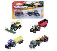 Majorette Voiture de Ferme (1 modèle de Voiture) - Jouet de Ferme en métal avec remorque, Roue Libre et pièces Mobiles - Choix aléatoire de 4 Voitures Jouets pour Enfants à partir de 3 Ans - 9-13 cm