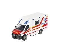 Majorette Voiture Mercedes-Benz Sprinter Ambulance (15 cm) - Grande Ambulance avec Cabine en métal, Roue Libre et Fonctions, Voiture de Sauvetage Jouet pour Enfants à partir de 3 Ans
