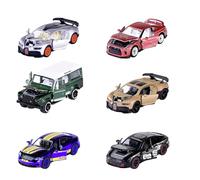 Majorette - Voiture Miniature de Luxe (1 Voiture), 1 sur 6 (Audi, Bugatti, Land Rover, Nissan, Porsche) en métal avec boîte de Collection, 7,5 cm, pour Les Enfants à partir de 3 Ans