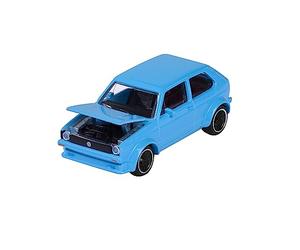 Majorette - Voiture Vintage - VW Golf MK1 - Jouet - Échelle 1/64 (7,5 cm) - avec Carte à Collectionner - pour Enfants à partir de 3 Ans - Transparent