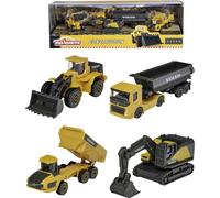 Majorette Volvo Construction 4 Pieces Gift Pack modèle fini Modèle réduit d'engin de chantier