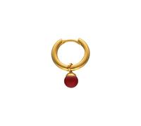 Majorica Boucles d'oreilles en perle rouge de 4 mm | Collection Mini Charms | Design anneau interchangeable | Bijoux pour femme