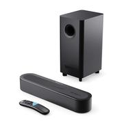Majority Bowfell Axis Atmos Barre de Son TV | 200W Barre de Son Dolby Atmos | 2.1 Home Cinema Enceinte TV avec Caisson de Basses sans Fil et HDMI eARC | Mini Soundbar PC Bluetooth 5.3