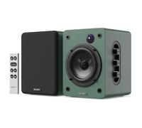 Majority D50X Enceinte Monitoring Bluetooth | 60W 2.0 Enceintes PC | Enceinte Platine Vinyle Conducteurs en Fibre de Carbone | Enceintes Active avec HDMI Arc | Haut-Parleurs avec Télécommande (Vert)