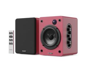 Majority D50X Enceintes PC, 60W 2.0 Enceinte Platine Vinyle (Marron)