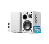 Majority D70X Enceinte Active Amplifiée | 70W Enceinte PC Bluetooth 5.3 | Double Cônes de Haut-Parleurs en Fibre de Carbone Enceintes Bibliotheques | Enceinte Monitoring Studio avec HDMI Arc (Blanc)