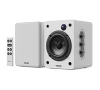 Majority Enceintes PC Monitoring, 60W 2.0 Enceinte Platine Vinyle (Blanc)