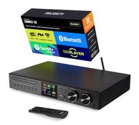 Majority Fitzwilliam Connect CD - Lecteur CD HiFi avec Tuner Dab/Dab+ & FM | Radio Internet Wi-Fi avec Bluetooth et Spotify Connect | USB, AUX, sorties RCA/optique, double alarme et télécommande
