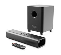 Majority Naga 40 Plus Barre de Son TV avec Caisson de Basses sans Fil | Système 2.1, Son Surround 3D, Bluetooth 5.0 | HDMI Arc, Optique, AUX, USB | télécommande & Fixation Murale