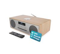 Majority Oakington DAB/DAB+ Radio FM numérique sans fil compacte avec Bluetooth, lecteur CD, système de haut-parleurs stéréo Hi-Fi, télécommande, chargement USB et lecteur MP3