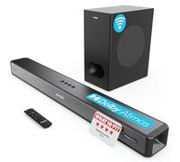 Majority Sierra Plus 2.1.2 Barre de Son Dolby Atmos | 400W avec Caisson de Basses sans Fil | Son Surround avec Haut-parleurs orientés vers Le Haut | Multi-Connexion incluant HDMI Arc