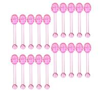MAJORMENCH 100 Pièces Mini Spatule Cosmétique Réutilisable Outil Multifonction en Plastique Rose pour Rouge à Lèvres et Gloss pour Application de Maquillage à Domicile