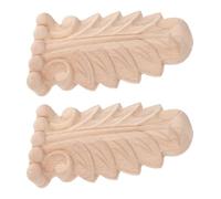 MAJORMENCH 2 Pièces Appliques en Bois Sculpté Romaines, Finition Brute | Détails Minutieux, Support de Colonne, Pose Simple, pour Têtes de Lit et Armoires