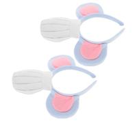 MAJORMENCH 2 Pièces Bandeau Oreilles de Souris Chef Accessoire de Costume Cartoonesque Fluffy pour Halloween et Fêtes à Thème Cuisine