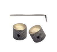 MAJORMENCH 2 Pièces Boutons de Contrôle Marron en Alliage D'aluminium pour Guitare et Basse, Faciles à Installer et Résistants la Rouille, Accessoires pour Musiciens Professionnels