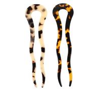 MAJORMENCH 2 Pièces Épingles à Cheveux Françaises Ondulées de U pour Chignon, Accessoires Coiffure Femme Élégants et Décoratifs, pour Usage Quotidien et Voyage