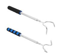 MAJORMENCH 2 Pièces Petit Râteau et Lanière en Acier Inoxydable Manche Antidérapant Plusieurs Styles Ergonomique pour Cueillette de Champignons en Pente Glissante ou Exploration Forestière
