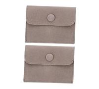 MAJORMENCH 2 pièces Pochette de Rangement Bijoux et Montres avec Bouton Pression Sac de Voyage et Organisateur pour Bracelets et Bagues Confortable et Résistant pour Étui Bijoux Voyage et