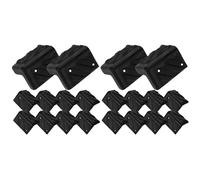 MAJORMENCH 24 Pièces Protection Complète D'angle en Plastique Noir pour Coins D'amplificateurs et Équipements Audio, Installation Facile, pour Théâtres et Salles Ktv