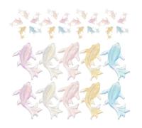MAJORMENCH 250 Breloques pour Ongles Dauphin en Résine Haute Transparence, Légères et Polyvalentes, Décoration Mer pour Manucure et Voyage