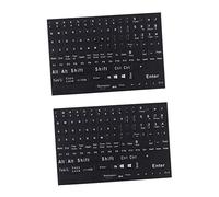 MAJORMENCH 2Feuilles Autocollants de Clavier Anglais Stickers Clavier pour Ordinateur Portable Bureau Lettres Claires et Résistantes à Usure Faciles à Installer Résidus