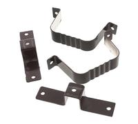 MAJORMENCH 2pcs Downspout Mounting Bracket, Aluminum Strap Bands for Rectangular 3x2 in Downspouts, Weather-Resistant Gutter Hardware, Outdoor Exterior Wall Mount, Gutter Hardware,