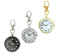 MAJORMENCH 3 Pièces Boucle Porte-clés Montre de Poche en Alliage de Zinc, Large et Clair, Léger, pour Infirmières Pendant de L'infirmière