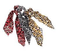 MAJORMENCH 3 Pièces Élastiques à Queue de Cheval Motif Flamant Rose Vert, Accessoires Créatifs en Tissu pour Femmes, Maintien des Cheveux Quotidien Couleur Aléatoire