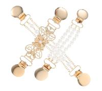MAJORMENCH 3pcs Pince à Châle en Alliage Perles Imitation, Clips de Vêtements Vintage Résistants la Déformation pour Robes, Pulls et Cardigans Lors D'occasions Casual