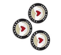 MAJORMENCH 3Pièces Broches pour Vêtements Insignes de Bénévolat Couleur Aléatoire Épingles pour Accessoires de Costume