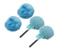 MAJORMENCH 4 Pièces Houppette à Poudre de Baguette Magique, Bleue, avec