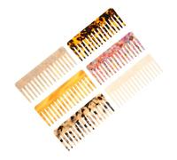 MAJORMENCH 4 pièces Lot de Peignes Coiffage Acétate Antistatique à Dents Larges Rectangulaires pour Cheveux Bouclés Épais Léger et Facile à Saisir Usage Maison et Salon