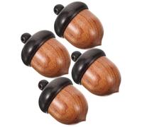 MAJORMENCH 4pcs Pendentifs Glands en Bois pour Bijoux Diy, Breloques Artisanales Marron, Décoration Créative et Accessoires pour Bracelets et Colliers