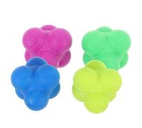 MAJORMENCH 4pièces Balles Hexagonales Entraînement Réaction pour Coordination Œil-Main Balle de Réflexe Haute Difficulté pour Améliorer Vitesse et Agilité