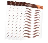 MAJORMENCH 5 feuilles Autocollants Sourcils Marron pour Maquillage Transfert Facile Forme Réaliste et Adapté à Tous Types de Peau