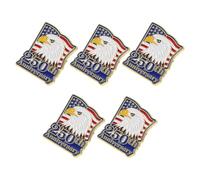 MAJORMENCH 5 Pièces Épingle Commémorative Accessoire Élégant et Portable en Alliage de Zinc Légère 250e Anniversaire pour Célébration Patriotique pour Événements Festifs