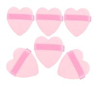 MAJORMENCH 6pièces Love Heart Cosmetic Powder Puff Set Doux Et Polyvalent Pour Maquillage Pads Visage Pour Fonds De Teint Poudre Fixatrice Couleur Rose